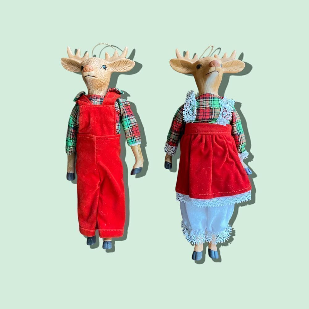 VINTAGE House of Global Art porcelain reindeer